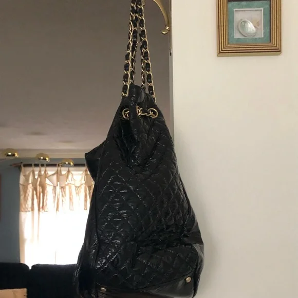 Authentic Black Patent Leather Chanel Purse - Picture 2 of 5